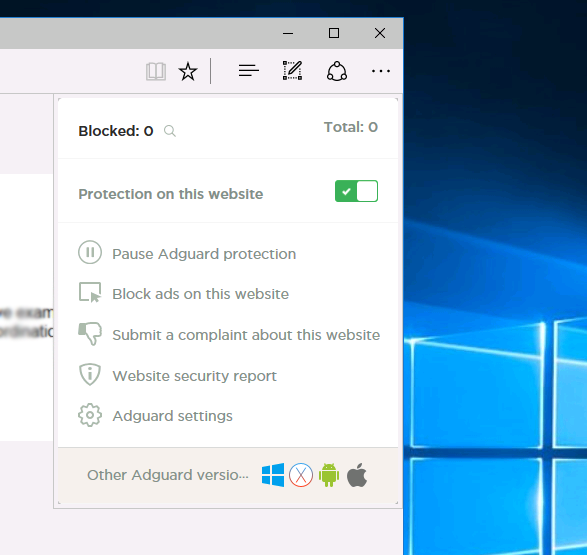 adguard extension for windows edge